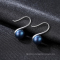 Elegant Simple Siver Freshwater Pear Stud Earrings